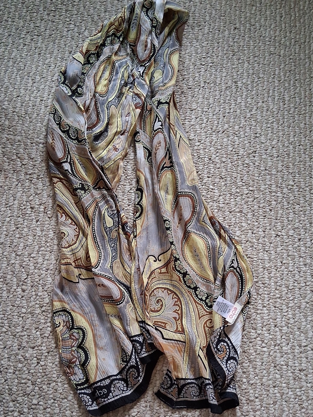 Echo Silk Scarf Paisley